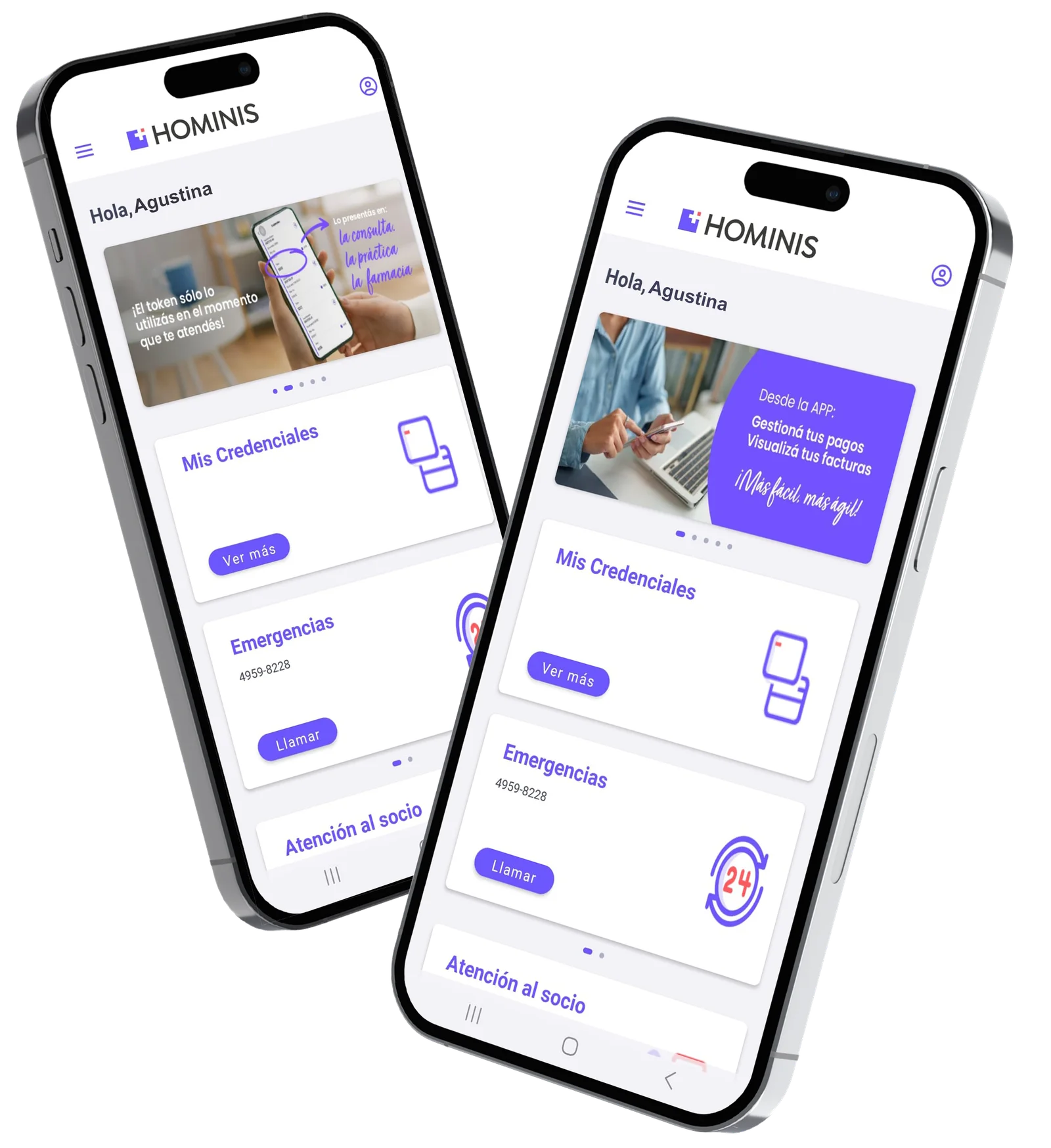 App Hominis – pantalla inicio